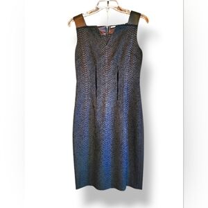 NWT Tahari Black Snake Skin Dress